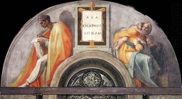 Michelangelo Buonarroti Asa - Jehoshaphat - Joram oil painting picture